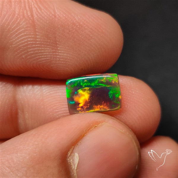 Natural Dark AAA Ethiopian Black Opal Cabochon