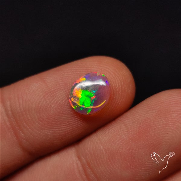 Natural Dark AAA Ethiopian Black Opal Cabochon