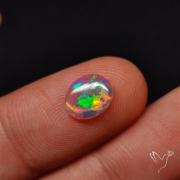Natural Dark AAA Ethiopian Black Opal Cabochon