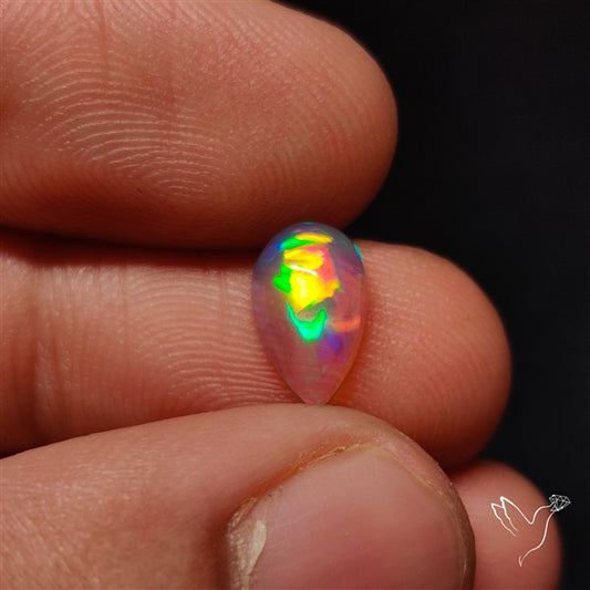 Natural Dark AAA Ethiopian Black Opal Cabochon
