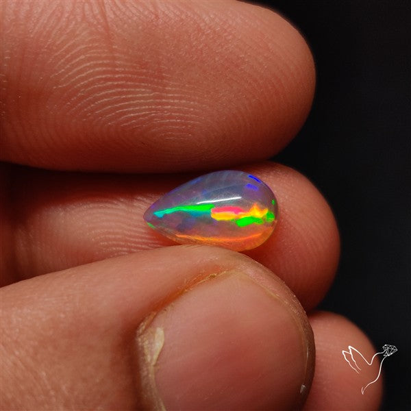 Natural Dark AAA Ethiopian Black Opal Cabochon