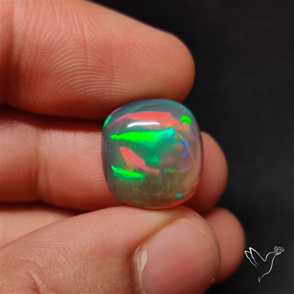 Natural Dark AAA Ethiopian Black Opal Cabochon
