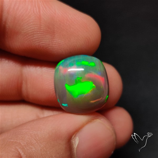 Natural Dark AAA Ethiopian Black Opal Cabochon