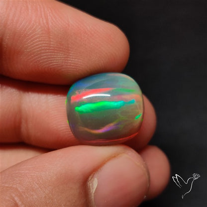 Natural Dark AAA Ethiopian Black Opal Cabochon