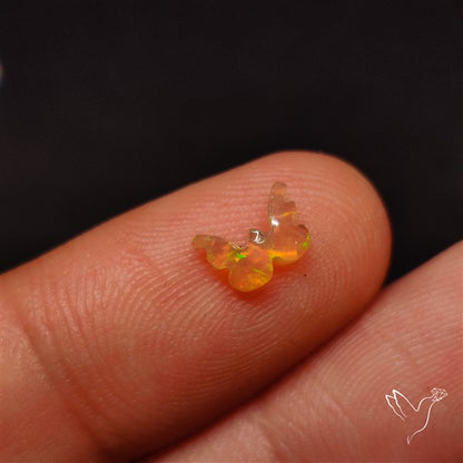 Ethiopian Welo Opal Tiny Butterfly Carving