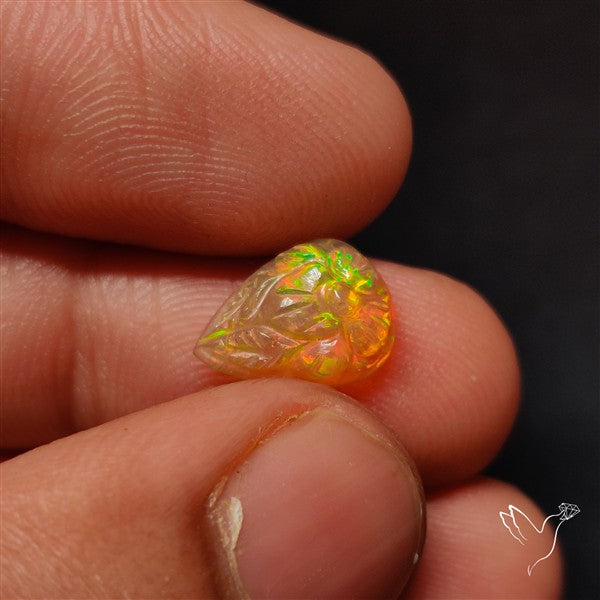 Ethiopian Welo Opal Mughal Carving