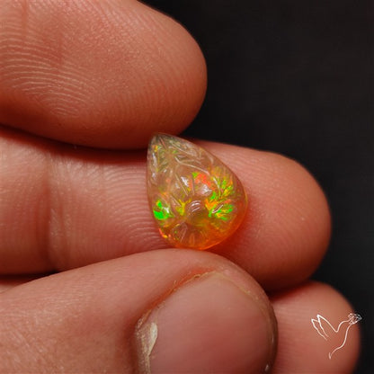 Ethiopian Welo Opal Mughal Carving