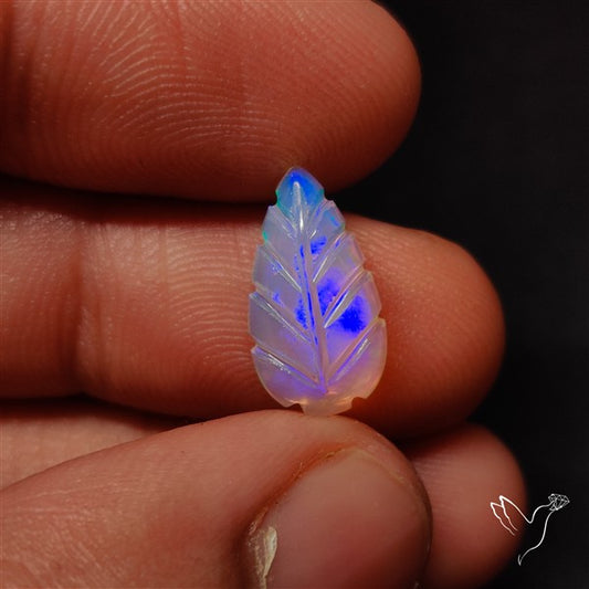 AAA Ethiopian Welo Opal Leaf Carving