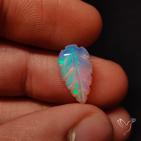 AAA Ethiopian Welo Opal Leaf Carving
