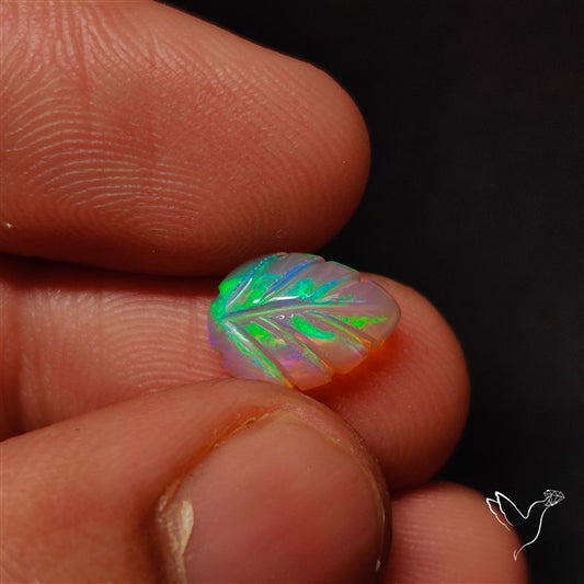 AAA Ethiopian Welo Opal Leaf Carving