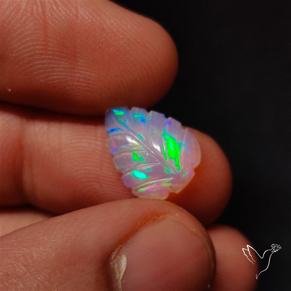AAA Ethiopian Welo Opal Leaf Carving
