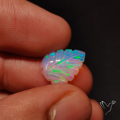 AAA Ethiopian Welo Opal Leaf Carving