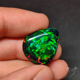 AAA Ethiopian Black Opal Cabochon Smoked