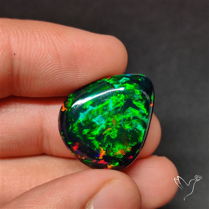 AAA Ethiopian Black Opal Cabochon Smoked
