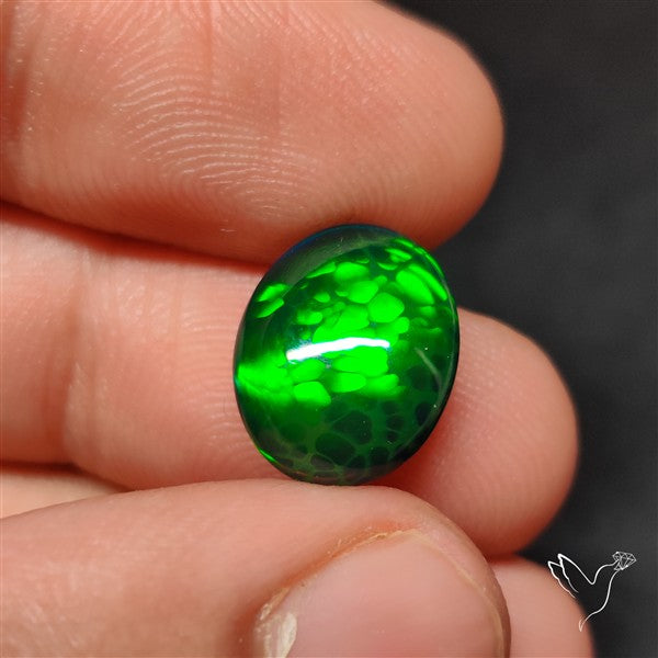 AAA Ethiopian Black Opal Cabochon Smoked