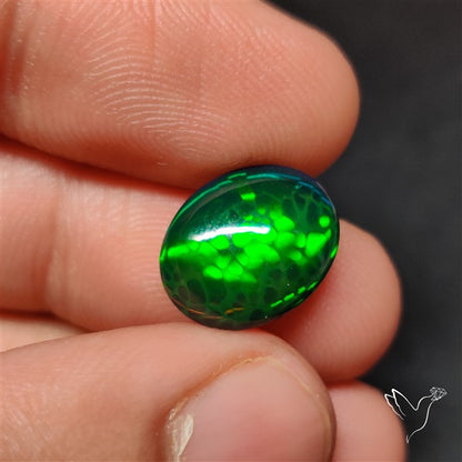 AAA Ethiopian Black Opal Cabochon Smoked