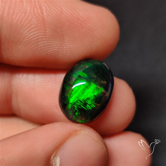 AAA Ethiopian Black Opal Cabochon Smoked