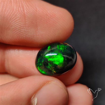 AAA Ethiopian Black Opal Cabochon Smoked