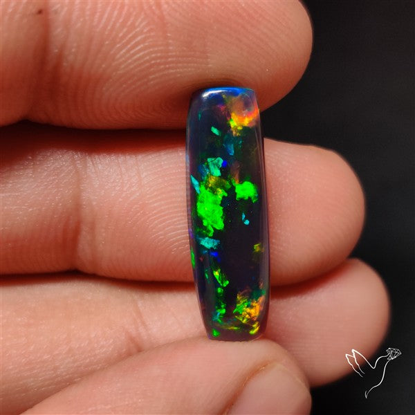 AAA Ethiopian Black Opal Cabochon Smoked