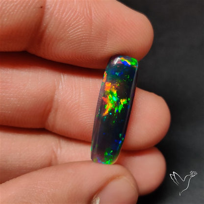 AAA Ethiopian Black Opal Cabochon Smoked