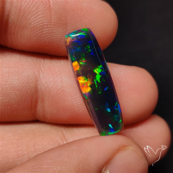 AAA Ethiopian Black Opal Cabochon Smoked
