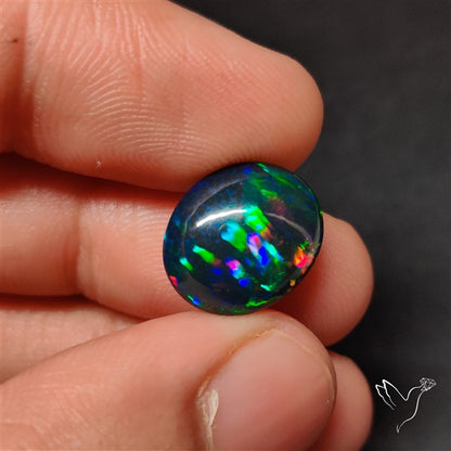AAA Ethiopian Black Opal Cabochon Smoked