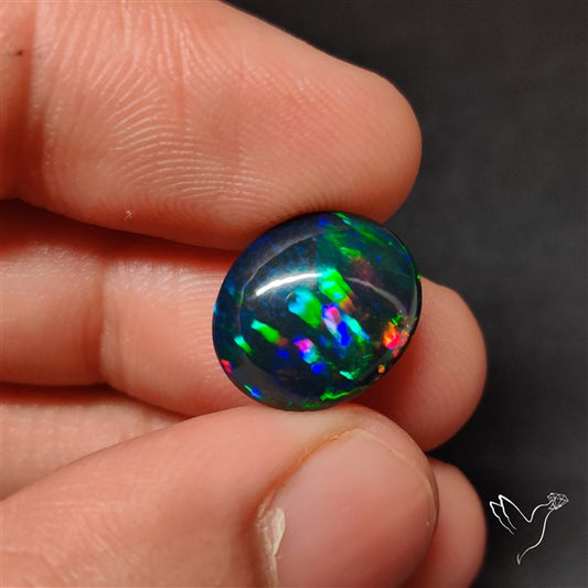 AAA Ethiopian Black Opal Cabochon Smoked