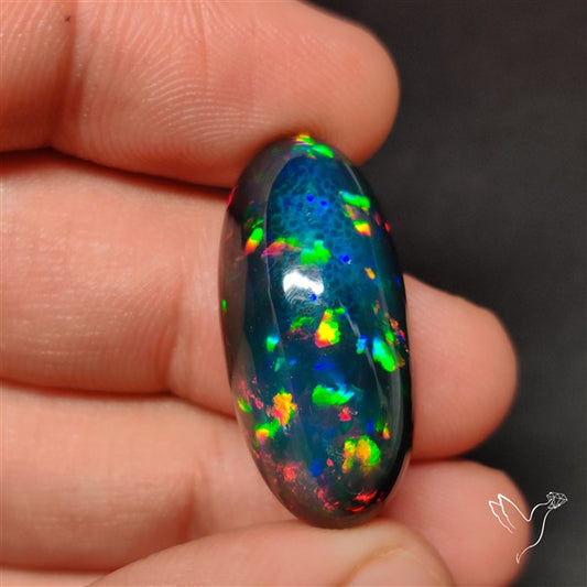 AAA Ethiopian Black Opal Cabochon Smoked