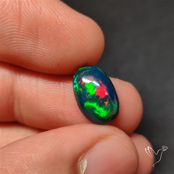 AAA Ethiopian Black Opal Cabochon Smoked