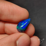 AAA Ethiopian Black Opal Cabochon Smoked Natural Blue Sheen