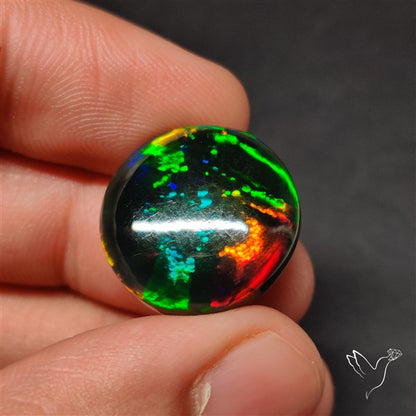 AAA Ethiopian Black Opal Cabochon Smoked