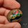 Boulder Galaxy Ethiopian Black Opal Inlay Cabochon