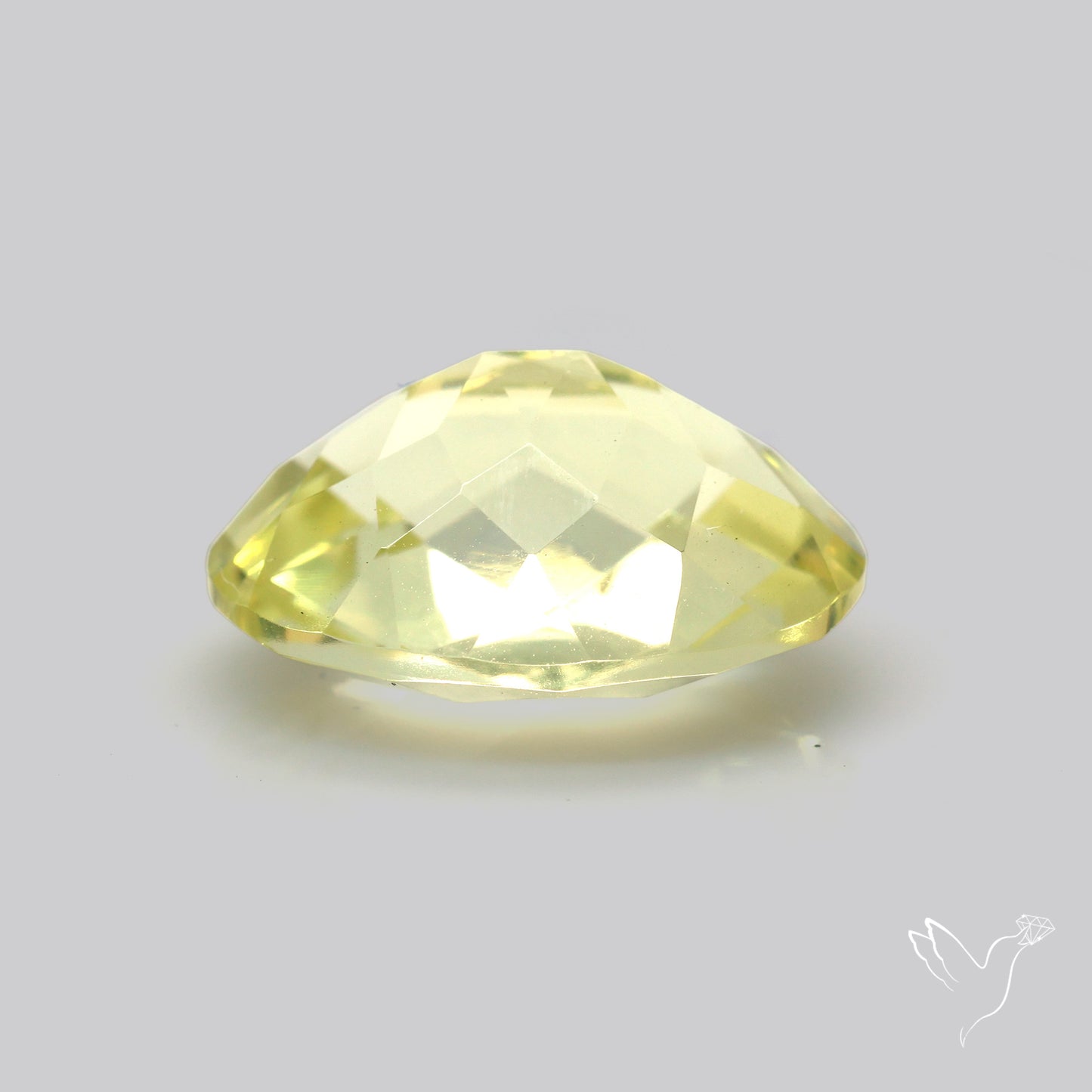 Checker Cut Faceted Green Gold Lemon Quartz