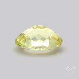 Checker Cut Faceted Green Gold Lemon Quartz