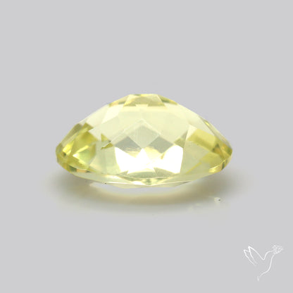Checker Cut Faceted Green Gold Lemon Quartz