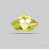 Checker Cut Faceted Green Gold Lemon Quartz