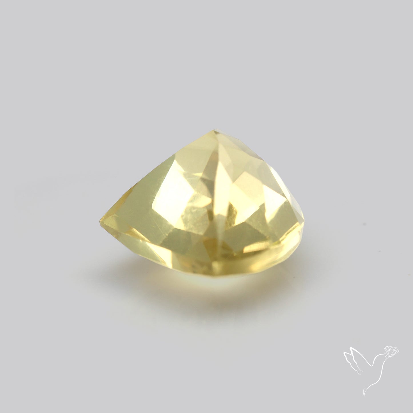 Checker Cut Faceted Green Gold Lemon Quartz