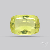 Buff Top Faceted Green Gold Lemon Quartz