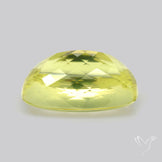 Buff Top Faceted Green Gold Lemon Quartz