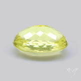Buff Top Faceted Green Gold Lemon Quartz