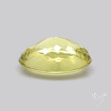 Buff Top Faceted Green Gold Lemon Quartz