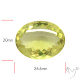 Buff Top Faceted Green Gold Lemon Quartz