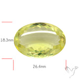 Buff Top Faceted Green Gold Lemon Quartz