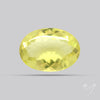 Buff Top Faceted Green Gold Lemon Quartz