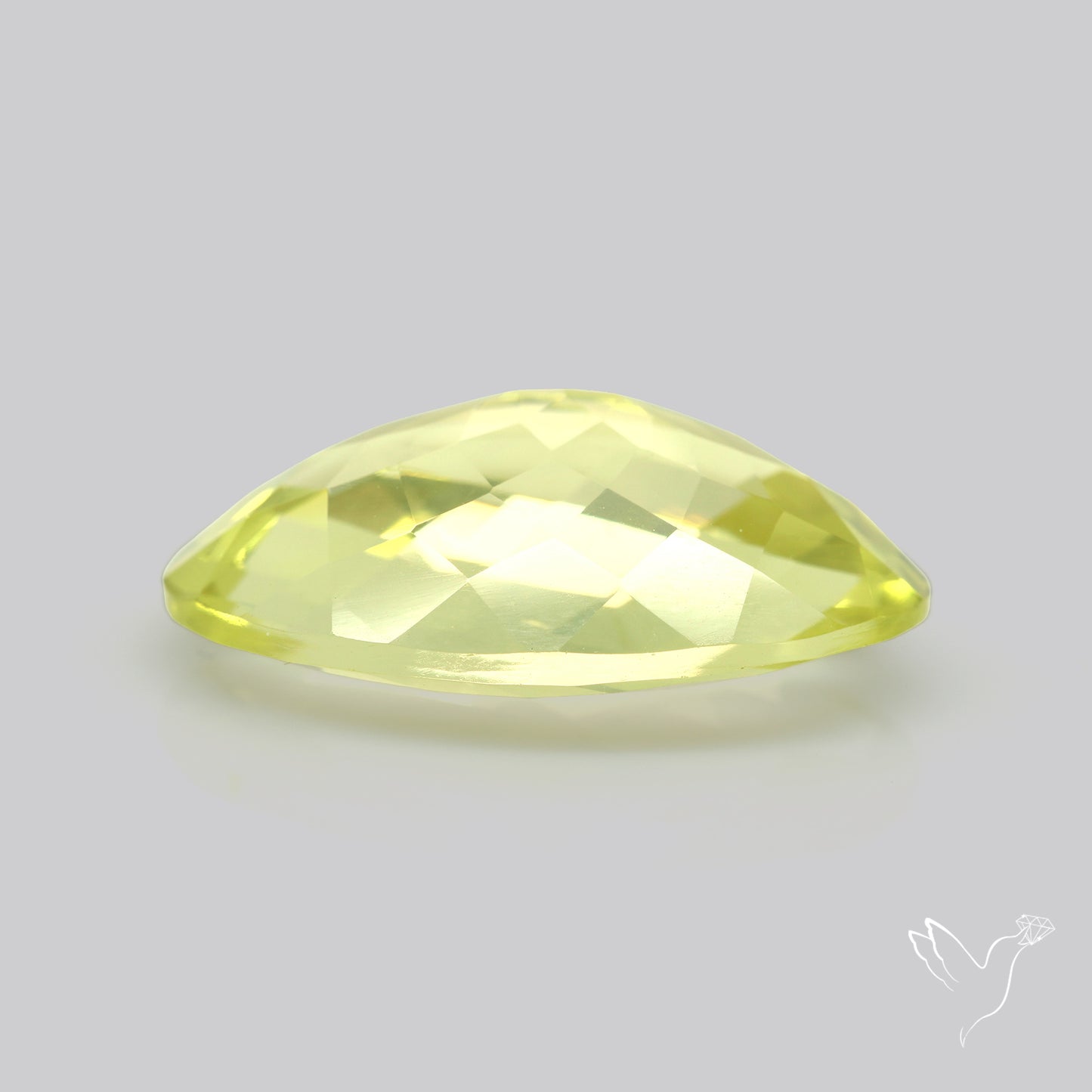 Checker Cut Faceted Green Gold Lemon Quartz