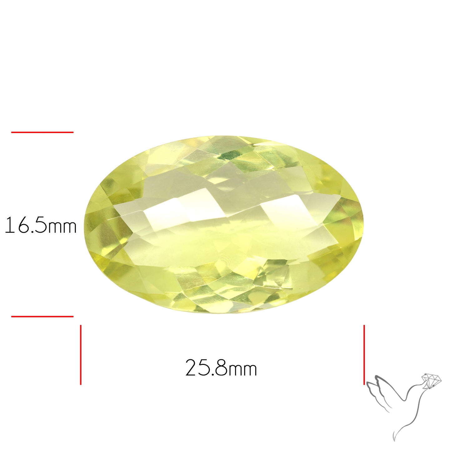 Checker Cut Faceted Green Gold Lemon Quartz