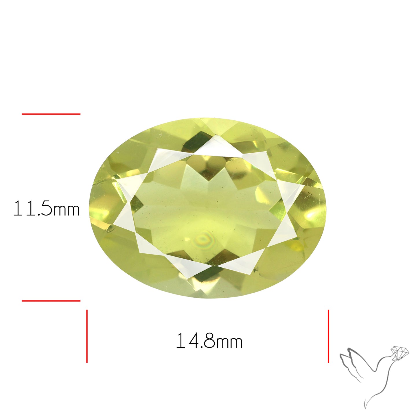 Faceted Green Gold Lemon Quartz