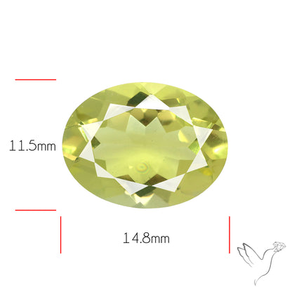 Faceted Green Gold Lemon Quartz