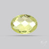 Checker Cut Faceted Green Gold Lemon Quartz