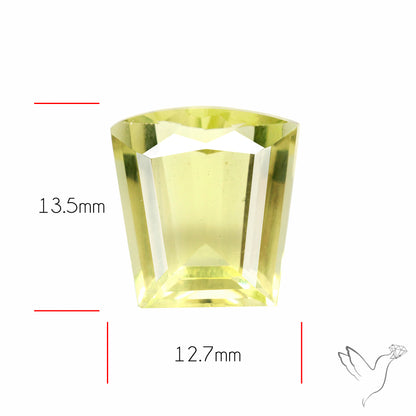 Faceted Green Gold Lemon Quartz